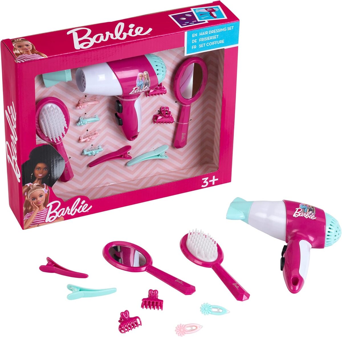 set de peluquería Barbie Theo Klein 5790 secador accesorios