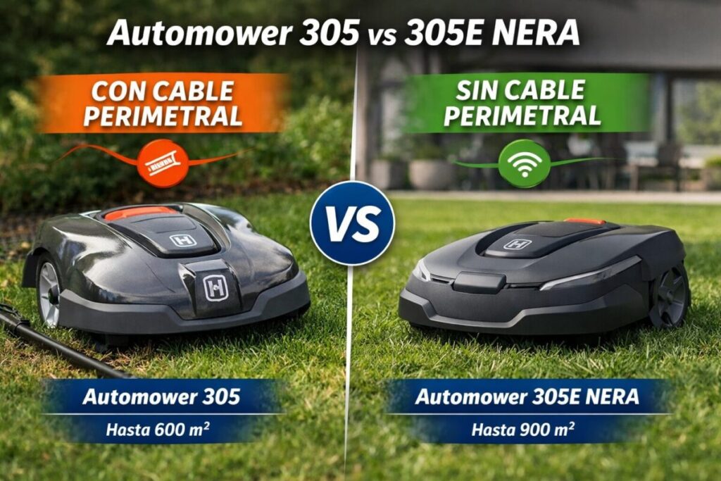 automower 305 vs 305e nera comparativa